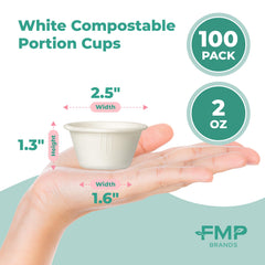2 oz bagasse fiber soufflé cups