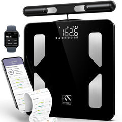 fitindex body pod smart scale on hard floor with 8-electrode display
