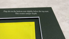 Fits 5x7 horizontal print in frame with double matting