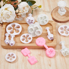 Five-petaled petal clay cutters for fondant and clay artwork