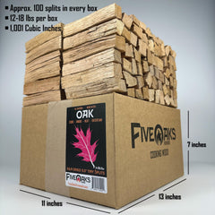 14lb box of FiveOaks pizza oven wood for Ooni and Gozney roccbox