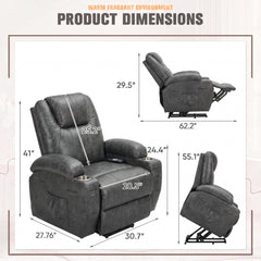 Recliner chair lift with four positions and extendable footrest
