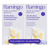 Flamingo Face & Bikini Wax Kit 2 Pack packaging