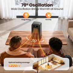 Flanur heater with 70 degree oscillation feature image