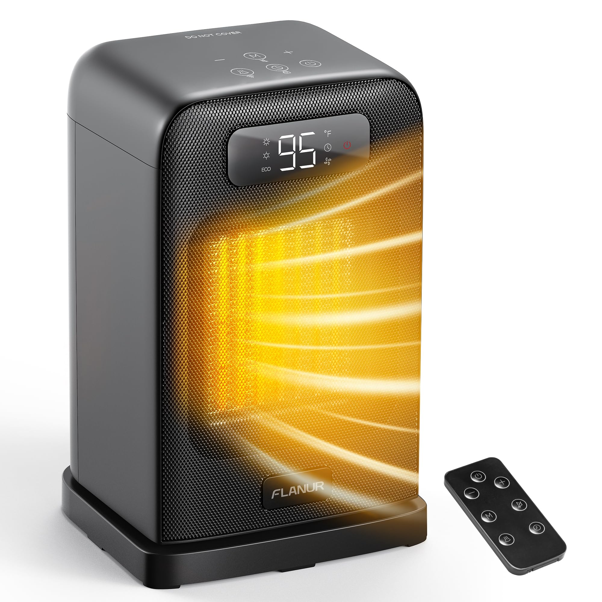 Flanur space heater indoor use desk heater remote image