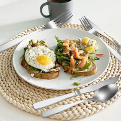 Includes 6 forks knives spoons salad forks teaspoons