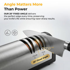 Knives and scissors sharpening slots on Flechazo sharpener