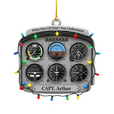 Flight Instruments Six Pack ornament front and back prints