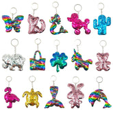 Mermaid sequin keychain bulk set for kids