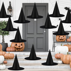 Floating Witch Hats kit with 12-pcs for Halloween decor