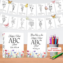 Babys First ABC Book interior pages for coloring