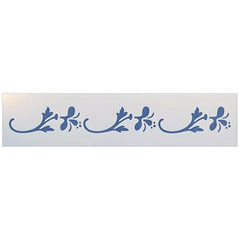 Floral Flourish Border Stencil Template The Artful Stencil 16.8 by 2.1 inches