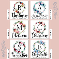 Apron showing name text customization