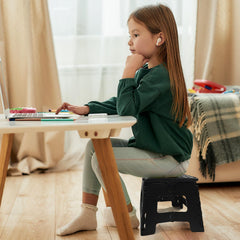 Stool top with anti-slip grip-dot surface for safety