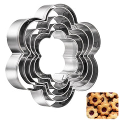 Flower cookie cutter set 3.1 inch stainless steel large size