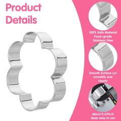 Flower cookie cutter set 2.3 inch size stainless steel