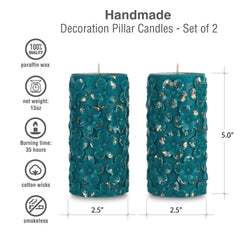 Flower pillar candle 5.5x2.5 inch height