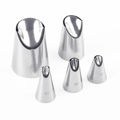 Flower Piping Tips 402 set with silver pleated piping nozzles for cake and cupcake decorating