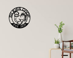 Fluffy Butt Hut metal sign with personalization option