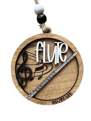 Flute marching band Christmas tree ornament product photo