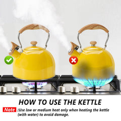 Foedo three-layer bottom tea kettle fast heating