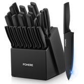 FOHERE 23 piece knife set with wooden block