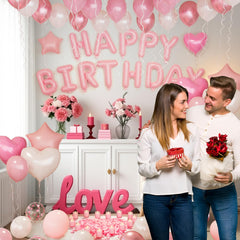18 inch pink foil heart balloons