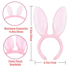 Bunny ears headbands size 7in 18cm adjustable