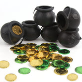 FOIMAS mini black cauldron set of six plastic kettles