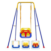 Foldable Toddler Swing Set indoor outdoor use side view
