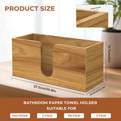 Folded paper towels placed in a countertop dispenser