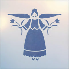 Folk Art Angel 2 stencil template 8.5 x 8 inches Mylar