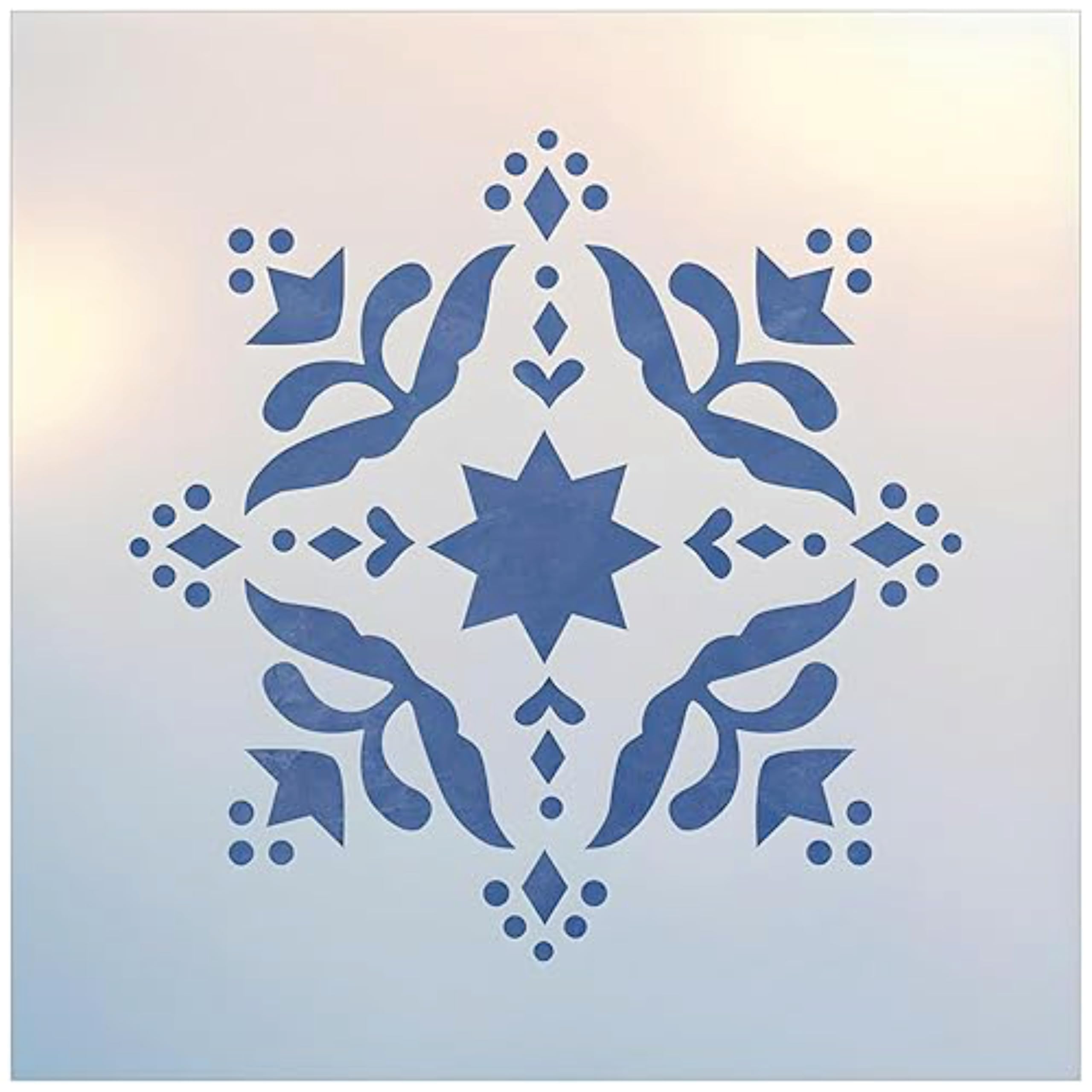 The Artful Stencil Folk Art Motif 2 stencil 7.5 x 7.5 inches Mylar