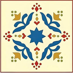 Folk Art Motif 2 stencil 10 mil Mylar reusable template