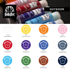 2 oz FolkArt outdoor acrylic paint bottles in package
