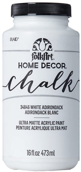 FolkArt Home Decor Chalk 16 oz White Adirondack for furniture projects