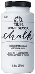 FolkArt Home Decor Chalk 16 oz White Adirondack for furniture projects