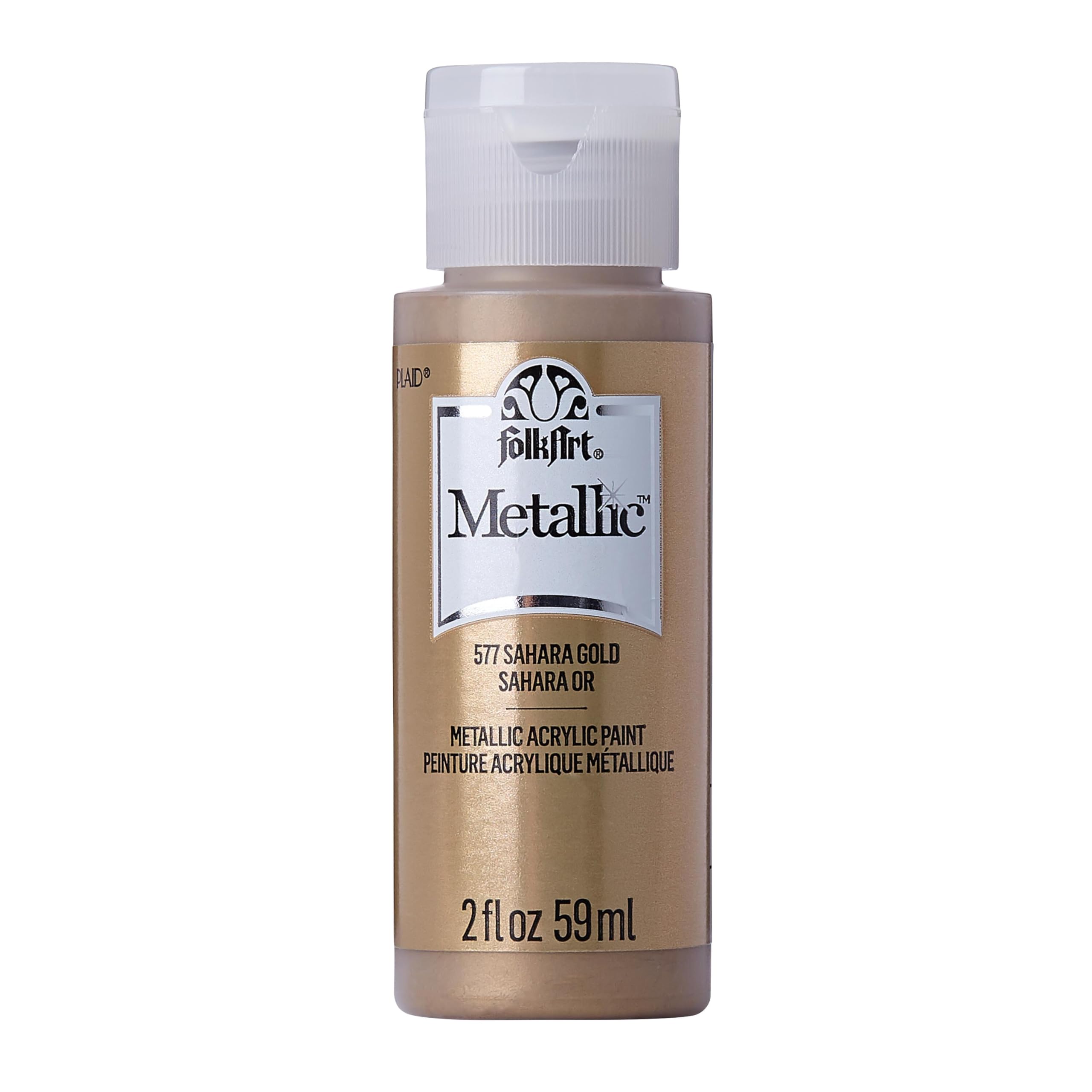 FolkArt Metallic Acrylic Paint 2 oz Sashara Gold