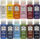 FolkArt outdoor gloss acrylic paint set 12 colors 2 oz bottles