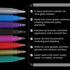 Multi-surface markers suitable for glass ceramic plates mirrors and more