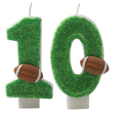 Football Birthday Candles pack 2 for 10 year old boy birthday decorations