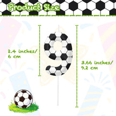 Football themed candles for birthday party