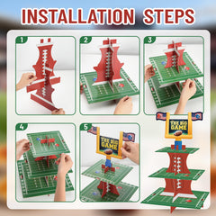 Football Cupcake Stand 3 Tier for game day