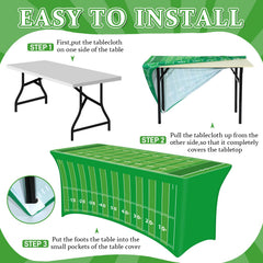 table wrapped with football field cloth for 72x30x30 inch table