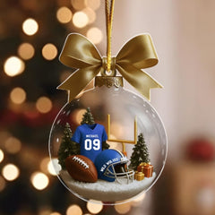 Single sided printing option for football ornament