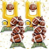 4 piece football party decorations with giant self standing balloons