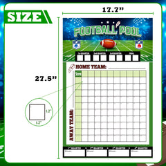 Football pool poster square board decor for parties