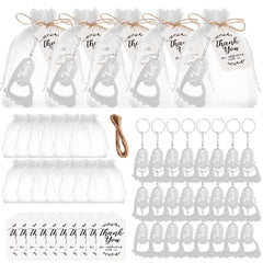 Footprint bottle opener keychain set sized 1.6x4.3 inches