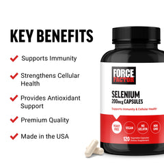 Force Factor Selenium immune support supplement capsule packaging