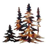 Forest Trees Metal Wall Art Decor 9x9 inches ready to hang